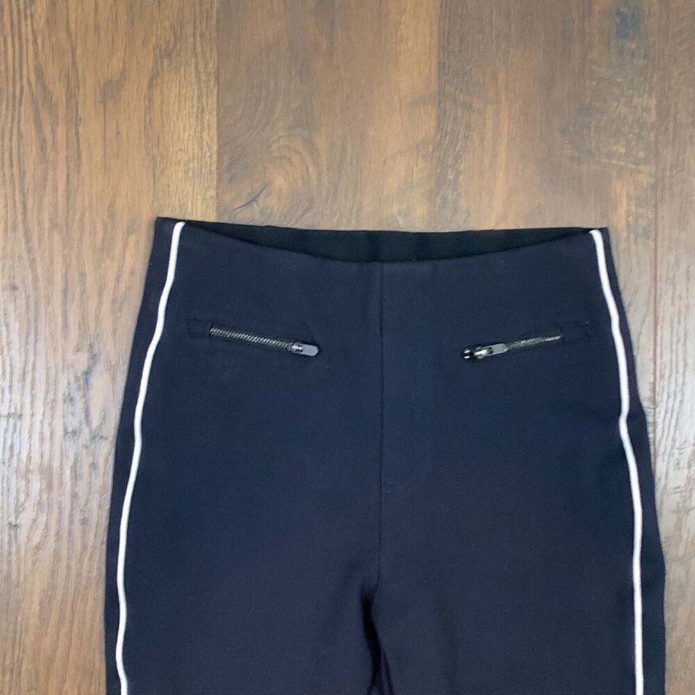 Spanx "The Perfect Pant Ankle Piped Skinny" Navy Blue - Picture 3 of 9
